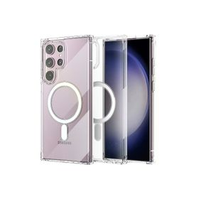 Newface Samsung Galaxy S23 Ultra Magneticsafe Şeffaf Silikon - Şeffaf Kılıf