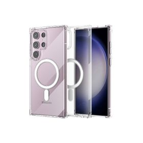 Newface Samsung Galaxy S23 Ultra Magneticsafe Şeffaf Silikon - Şeffaf Kılıf