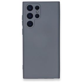 Newface Samsung Galaxy S23 Ultra Nano İçi Kadife Silikon Gri Cep Telefonu Kılıfı