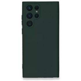 Newface Samsung Galaxy S23 Ultra Nano içi Kadife Silikon Koyu Yeşil Cep Telefonu Kılıfı