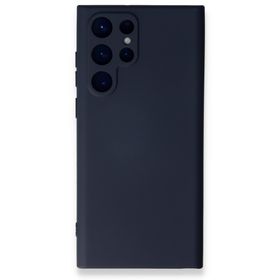 Newface Samsung Galaxy S23 Ultra Nano İçi Kadife Silikon Lacivert Cep Telefonu Kılıfı
