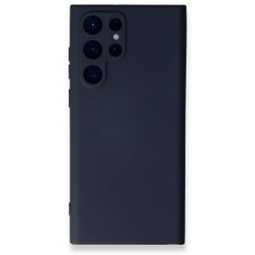 Newface Samsung Galaxy S23 Ultra Nano İçi Kadife Silikon Lacivert Cep Telefonu Kılıfı