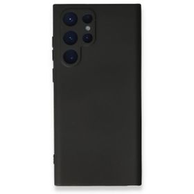 Newface Samsung Galaxy S23 Ultra Nano İçi Kadife Silikon Siyah Cep Telefonu Kılıfı