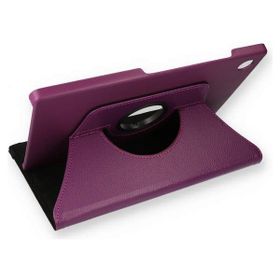 Newface Samsung Galaxy X200 Tab A8 10.5 360 Tablet Deri - Mürdüm Kılıf