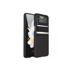 Newface Samsung Galaxy Z Flip 3 Belt Flip Kapak Siyah Cep Telefonu Kılıfı