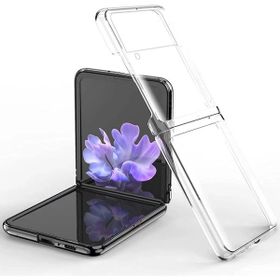 Newface Samsung Galaxy Z Flip 3 Fold TPU Silikon Şeffaf Cep Telefonu Kılıfı