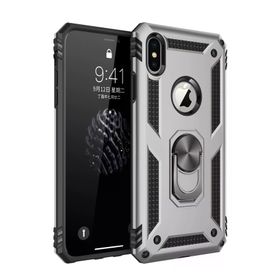 Newface Sofya Yüzüklü Silikon Kapak Gümüş iPhone XS Max Kılıf