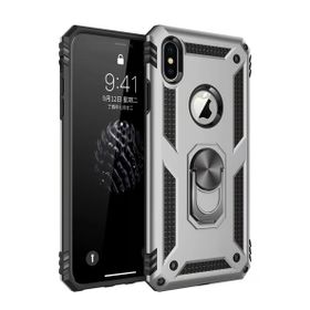 Newface Sofya Yüzüklü Silikon Kapak Gümüş iPhone XS Max Kılıf