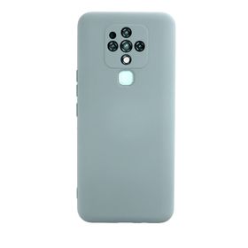 Newface Tecno Camon 16 Nano İçi Kadife Silikon Buz Mavisi Cep Telefonu Kılıfı