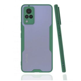 Newface Vivo V21 Platin Silikon Yeşil Cep Telefonu Kılıfı