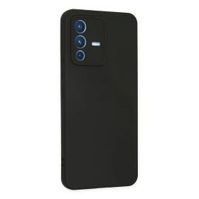 Newface Vivo V23 5G Nano İçi Kadife Silikon Siyah Cep Telefonu Kılıfı