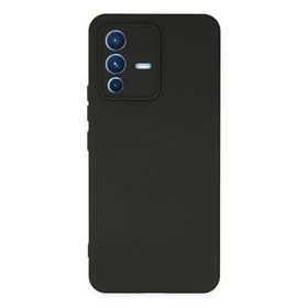 Newface Vivo V23 5G Nano İçi Kadife Silikon Siyah Cep Telefonu Kılıfı
