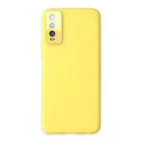 Newface Vivo Y11S Lansman Glass Kapak Sarı Kılıf