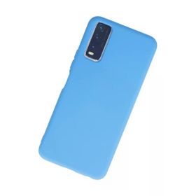 Newface Vivo Y11S Nano İçi Kadife Silikon Mavi Cep Telefonu Kılıfı