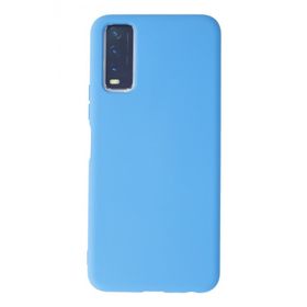 Newface Vivo Y11S Nano İçi Kadife Silikon Mavi Cep Telefonu Kılıfı