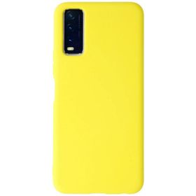 Newface Vivo Y11S Nano İçi Kadife Silikon Sarı Kılıf