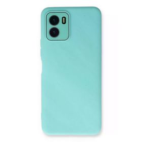 Newface Vivo Y15S Lansman Glass Kapak Turkuaz Cep Telefonu Kılıfı