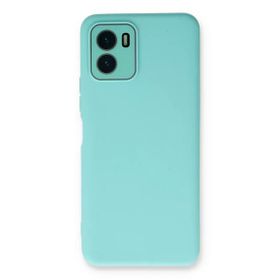 Newface Vivo Y15S Lansman Glass Kapak Turkuaz Cep Telefonu Kılıfı