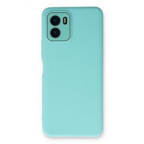 Newface Vivo Y15S Lansman Glass Kapak Turkuaz Cep Telefonu Kılıfı