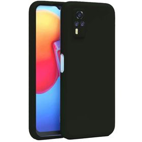 Newface Vivo Y53S Nano İçi Kadife Silikon Siyah Cep Telefonu Kılıfı