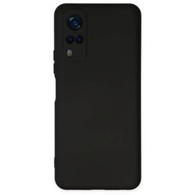 Newface Vivo Y53S Nano İçi Kadife Silikon Siyah Cep Telefonu Kılıfı