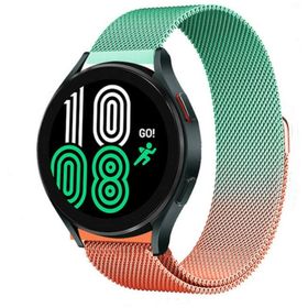 Newface Watch 22 mm Turuncu Yeşil Metal Mıknatıslı Kordon