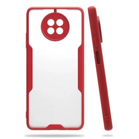 Newface Xiaomi Mi 10T Lite Platin Silikon Kırmızı Cep Telefonu Kılıfı