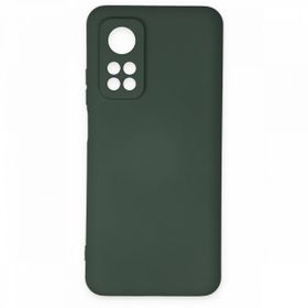Newface Xiaomi Mi 10T Nano İçi Kadife Silikon Koyu Yeşil Cep Telefonu Kılıfı