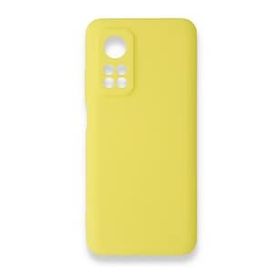 Newface Xiaomi Mi 10T Nano İçi Kadife Silikon Sarı Cep Telefonu Kılıfı