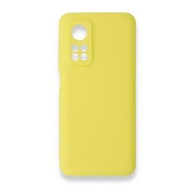 Newface Xiaomi Mi 10T Nano İçi Kadife Silikon Sarı Cep Telefonu Kılıfı