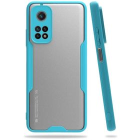 Newface Xiaomi Mi 10T Pro Platin Silikon Mavi Cep Telefonu Kılıfı