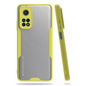 Newface Xiaomi Mi 10T Pro Silikon İçi Silikon Sarı Cep Telefonu Kılıfı