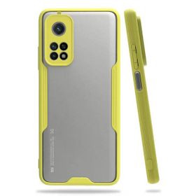 Newface Xiaomi Mi 10T Pro Silikon İçi Silikon Sarı Cep Telefonu Kılıfı