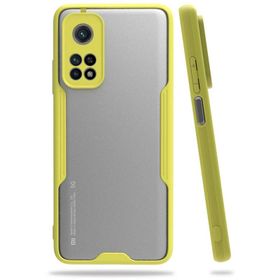 Newface Xiaomi Mi 10T Pro Silikon İçi Silikon Sarı Cep Telefonu Kılıfı