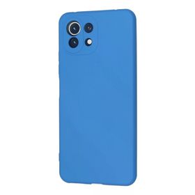 Newface Xiaomi Mİ 11 Lite Nano İçi Kadife Silikon Mavi Kılıf