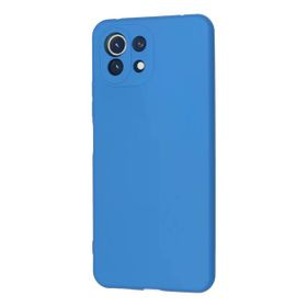 Newface Xiaomi Mİ 11 Lite Nano İçi Kadife Silikon Mavi Kılıf