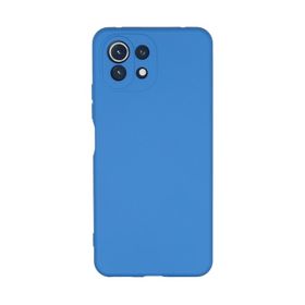 Newface Xiaomi Mİ 11 Lite Nano İçi Kadife Silikon Mavi Kılıf