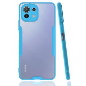 Newface Xiaomi Mİ 11 Lite Platin Silikon Mavi Cep Telefonu Kılıfı