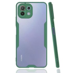 Newface Xiaomi Mİ 11 Lite Platin Silikon Yeşil Cep Telefonu Kılıfı