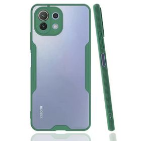 Newface Xiaomi Mİ 11 Lite Platin Silikon Yeşil Cep Telefonu Kılıfı