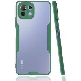 Newface Xiaomi Mİ 11 Lite Platin Silikon Yeşil Cep Telefonu Kılıfı