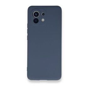 Newface Xiaomi Mi 11 Nano İçi Kadife Silikon Gri Cep Telefonu Kılıfı