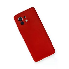 Newface Xiaomi Mi 11 Nano İçi Kadife Silikon Kırmızı Cep Telefonu Kılıfı