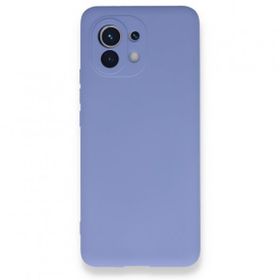 Newface Xiaomi Mi 11 Nano İçi Kadife Silikon Lila Cep Telefonu Kılıfı