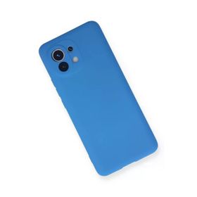 Newface Xiaomi Mi 11 Nano İçi Kadife Silikon Mavi Cep Telefonu Kılıfı