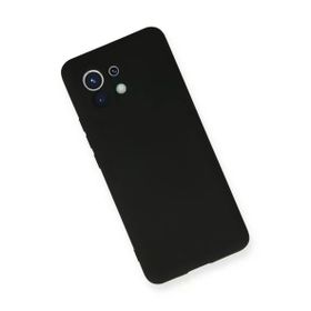 Newface Xiaomi Mi 11 Nano İçi Kadife Silikon Siyah Cep Telefonu Kılıfı