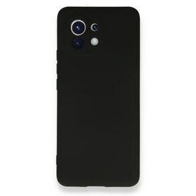 Newface Xiaomi Mi 11 Nano İçi Kadife Silikon Siyah Cep Telefonu Kılıfı