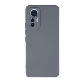 Newface Xiaomi Mi 12 Lite Nano İçi Kadife Silikon Gri Cep Telefonu Kılıfı