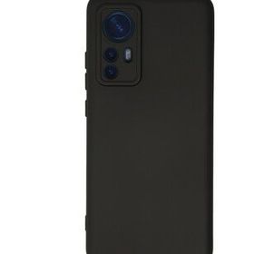 Newface Xiaomi Mi 12 Nano İçi Kadife Silikon Siyah Cep Telefonu Kılıfı
