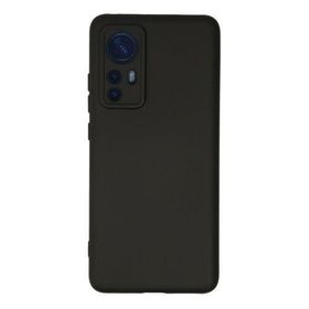 Newface Xiaomi Mi 12 Nano İçi Kadife Silikon Siyah Cep Telefonu Kılıfı